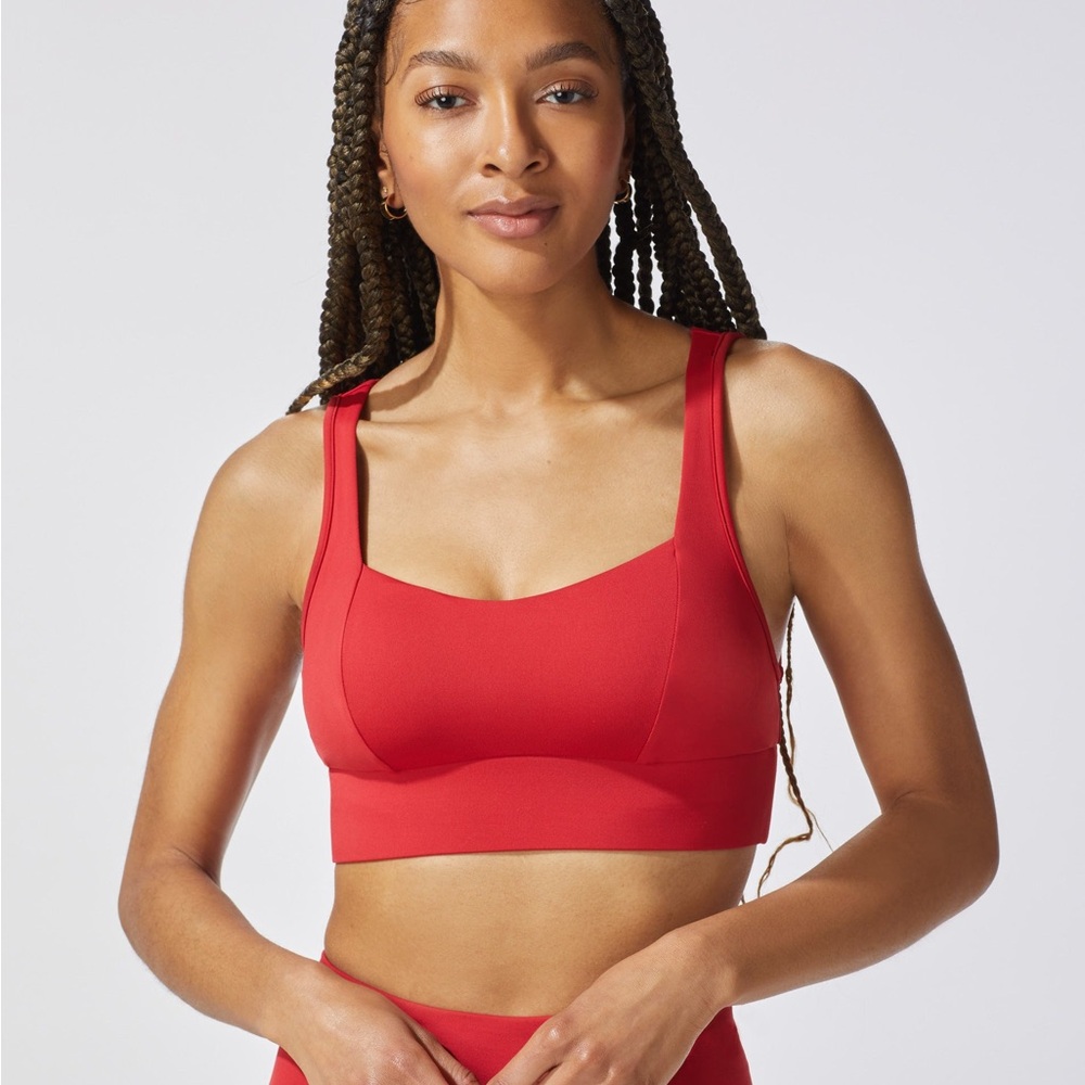 Michi Red Rebel Women's longline Sports Bra sz L